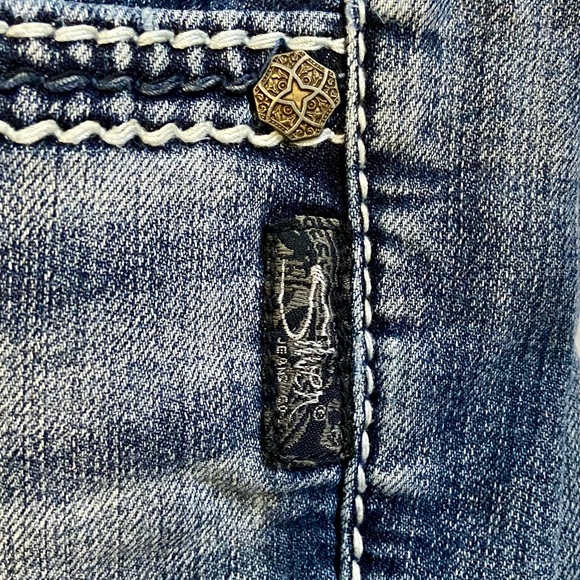 SILVER JEANS Suki Pioneer Flap Skinny Sequins & Studs Faded Medium Wash W28 L31 - Picture 12 of 16